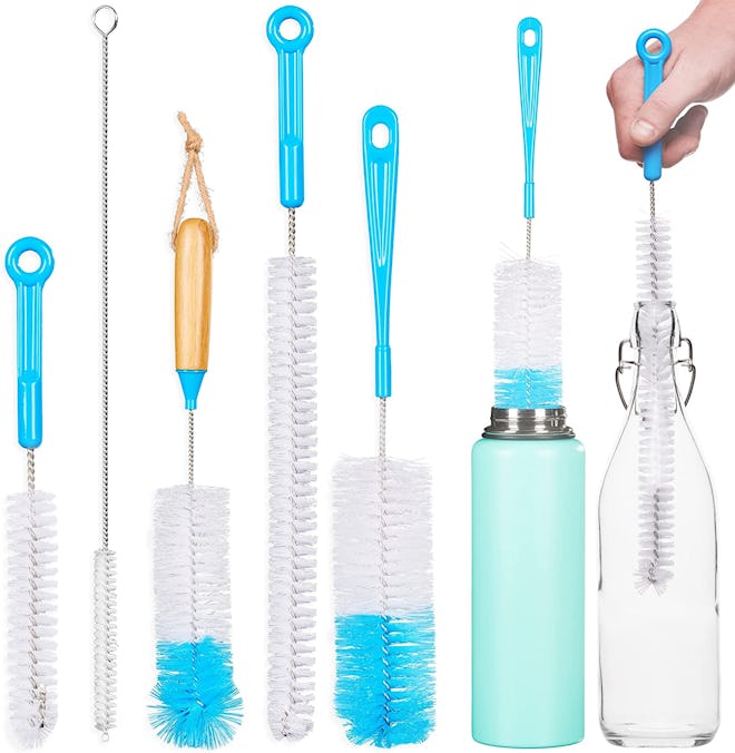 Turbo Microfiber Bottle Brush Cleaners Set (5-Pack)