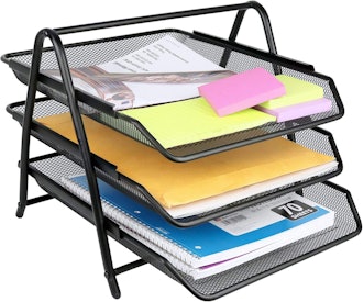 Greenco 3-Tier Mesh Letter Tray Desk Organizer