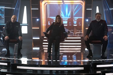 Patrick Stewart, Jeri Ryan, and Jonathan Frakes in 'Picard' Season 3.