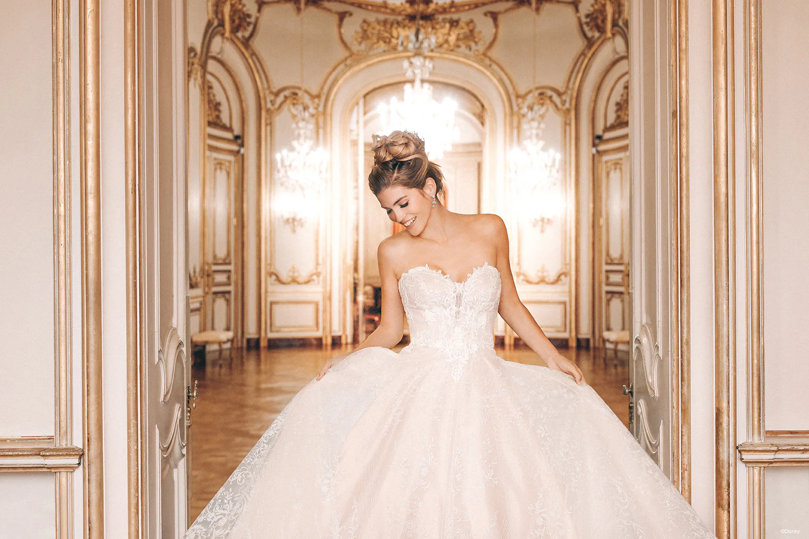 princess cinderella wedding dress White Tulle Ball Gown  Sassymyprom Cinderella Lights Up Princess Wedding
