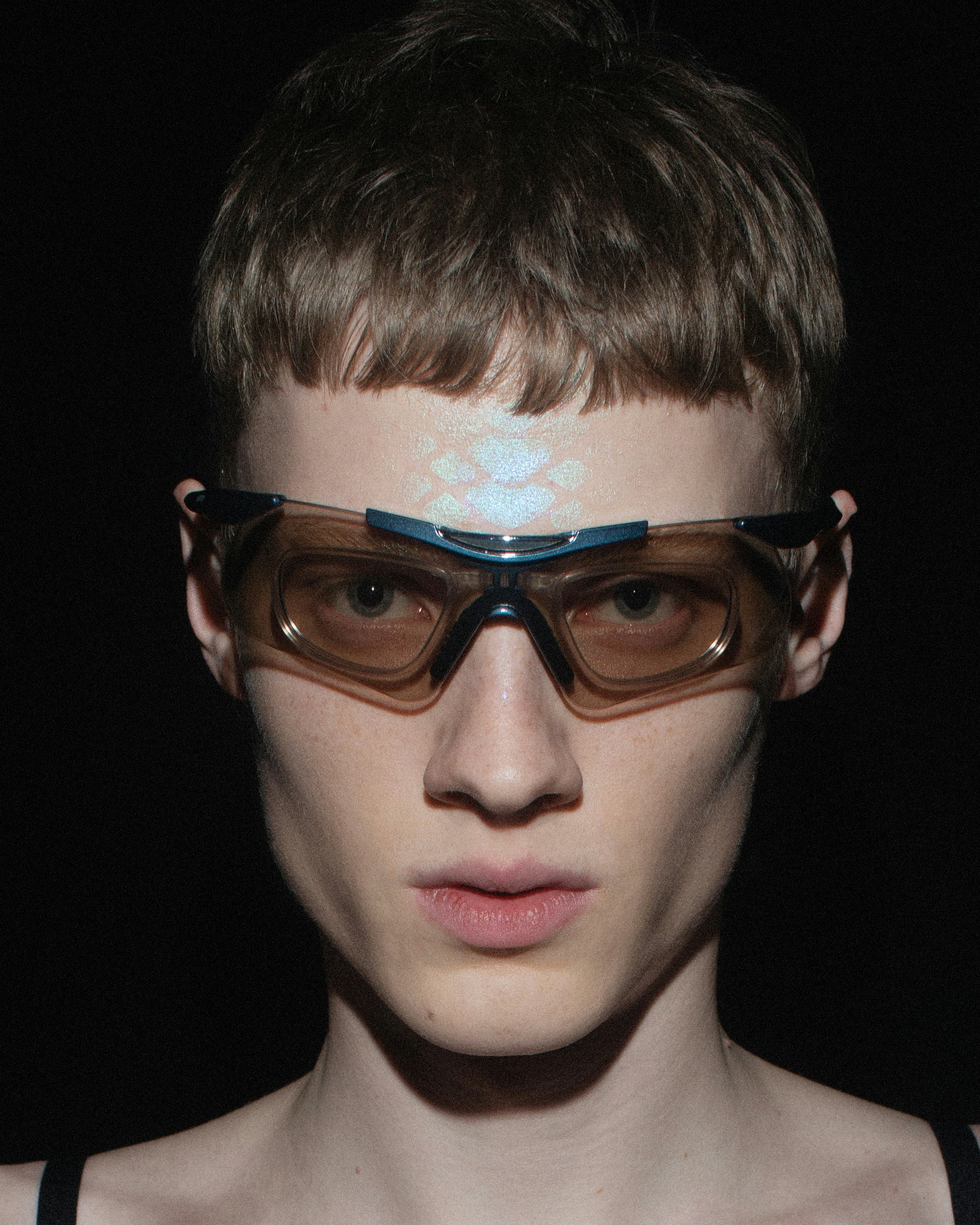 Reptile skin by Isamaya Ffrench at Dion Lee.