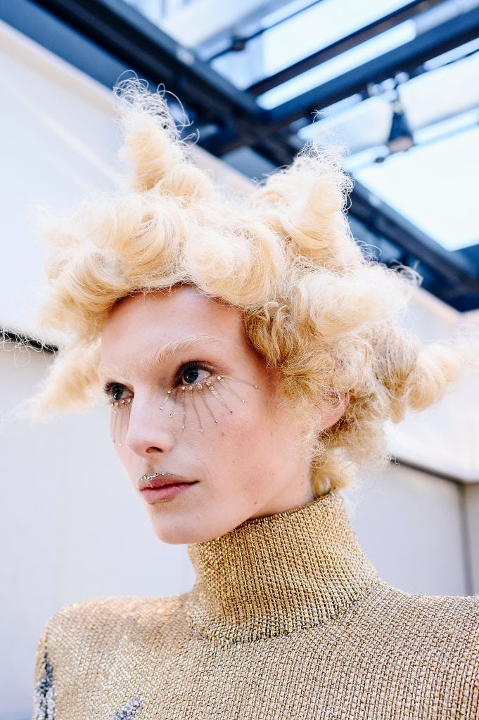 The makeup at Thom Browne.