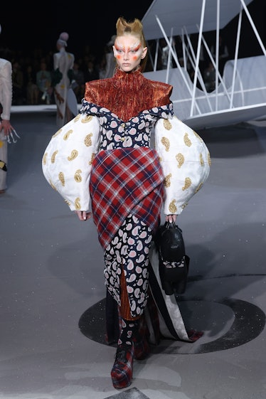 A model walks the runway during the Fall 2023 Thom Browne women's and men's New York Fashion Week sh...