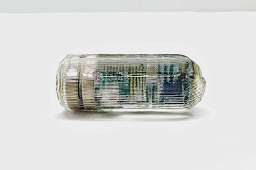 An image of the pill-sized device to diagnose GI conditions.