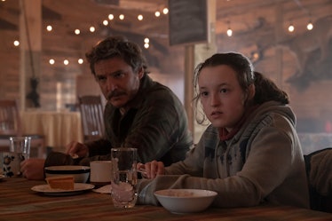 Pedro Pascal as Joel and Bella Ramsey as Ellie in The Last of Us Episode 6