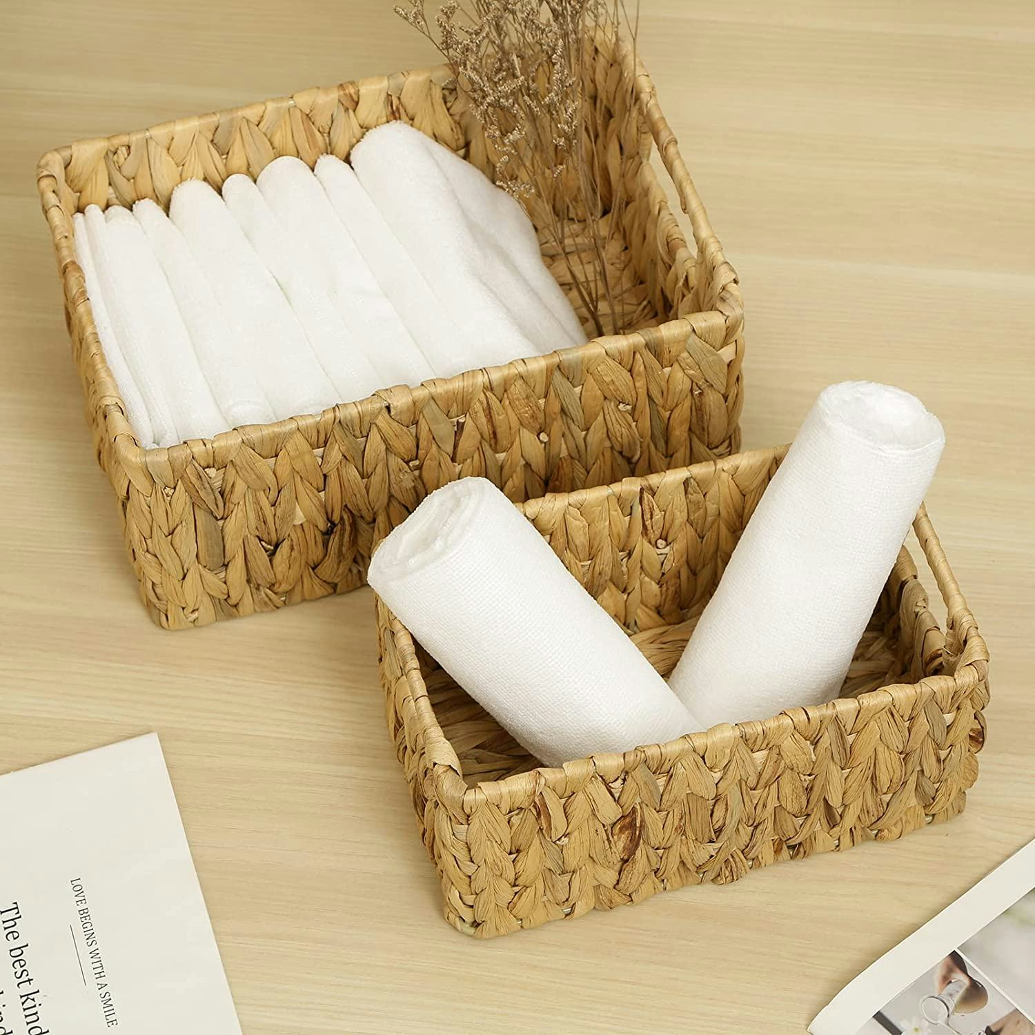 HOONEX Hyacinth Storage Baskets (2-Piece Set)