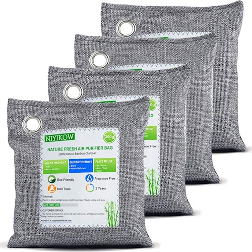 NIYIKOW Bamboo Charcoal Air Purifying Bags (4-Pack)