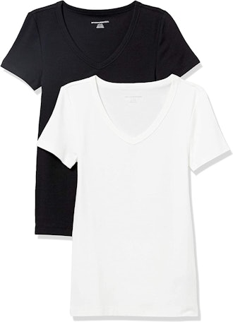 Amazon Essentials Short-Sleeve V-Neck T-Shirts (2-Pack)