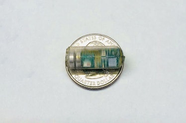 The new GI diagnostic device is around the size of a quarter.