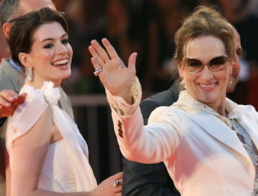 Meryl Streep and Anne Hathaway at the premiere of Devil Wears Prada in 2006