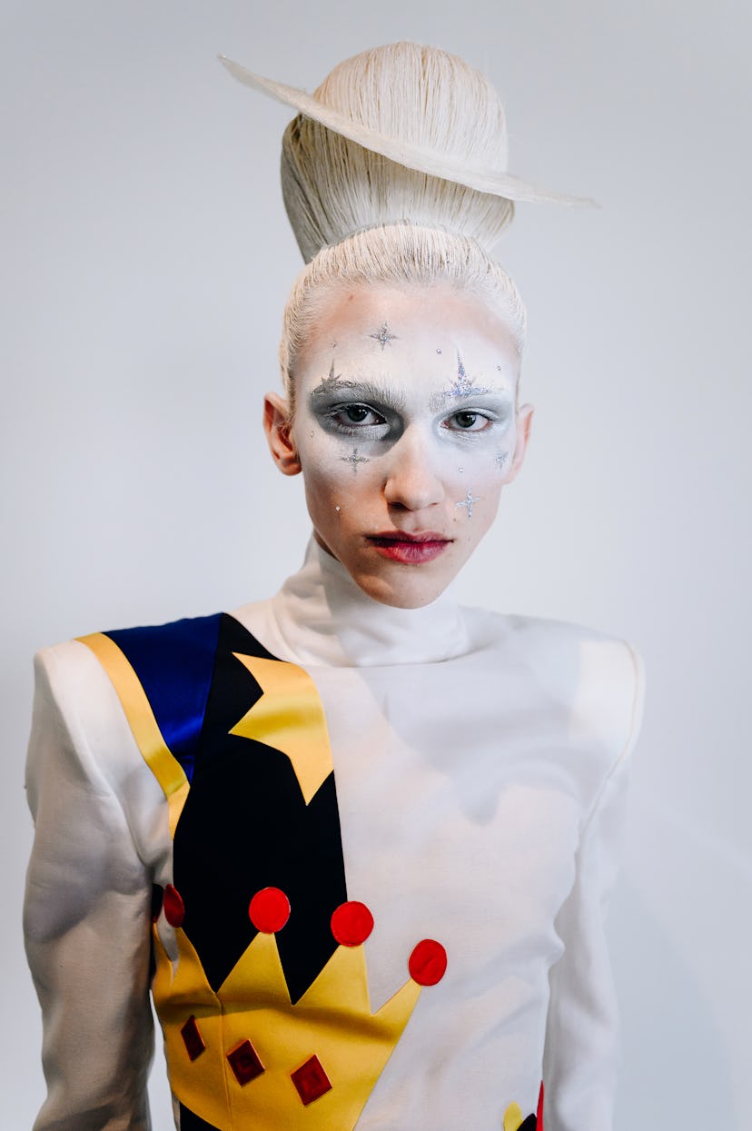Fairycore makeup at Thom Browne's fall/winter 2023 show.