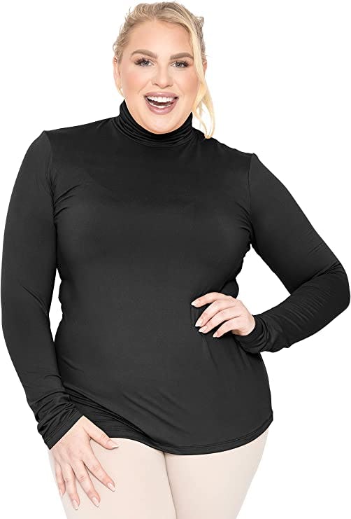 Stretch is Comfort Long Sleeve Turtleneck Top