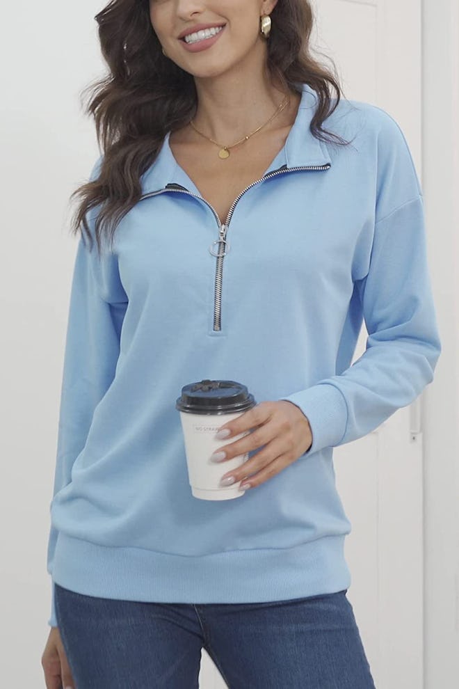 SMENG Quarter Zip Pullover Sweatshirt