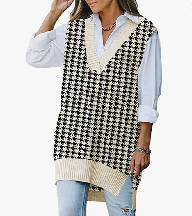 Viottiset Oversized V-Neck Knit Sweater Vest