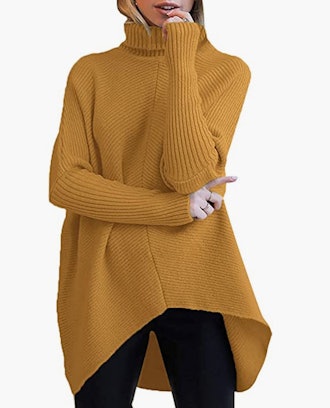 ANRABESS Batwing Sleeve Long Turtleneck