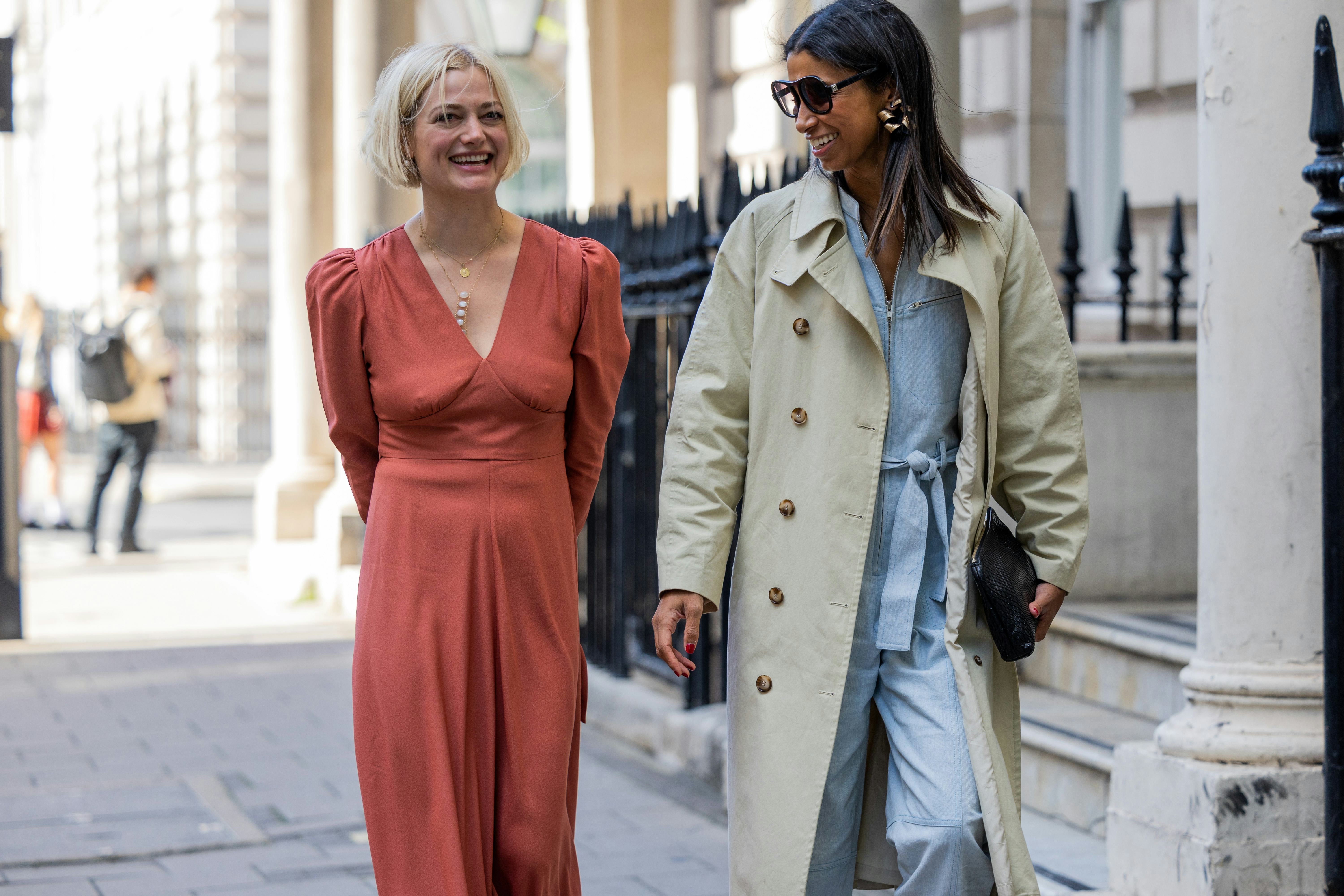 Guests outside Paul & Joe during London Fashion Week September 2022 on September 17, 2022 in London,...