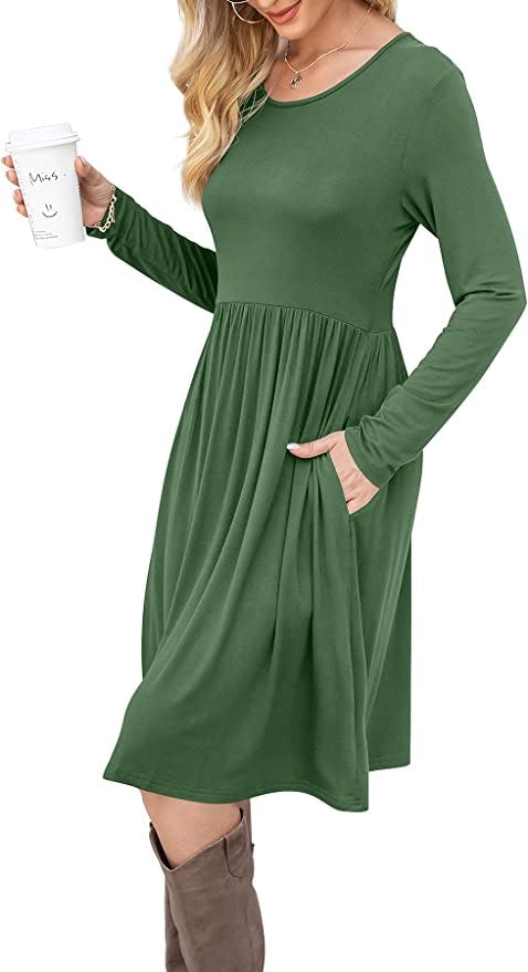 DB MOON Long Sleeve Dress With Pockets
