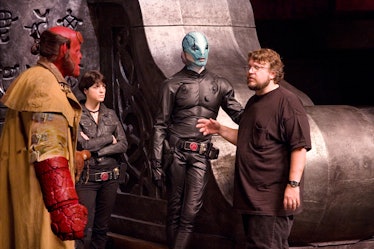'Hellboy II: The Golden Army' with director Guillermo del Toro, behind the scenes.