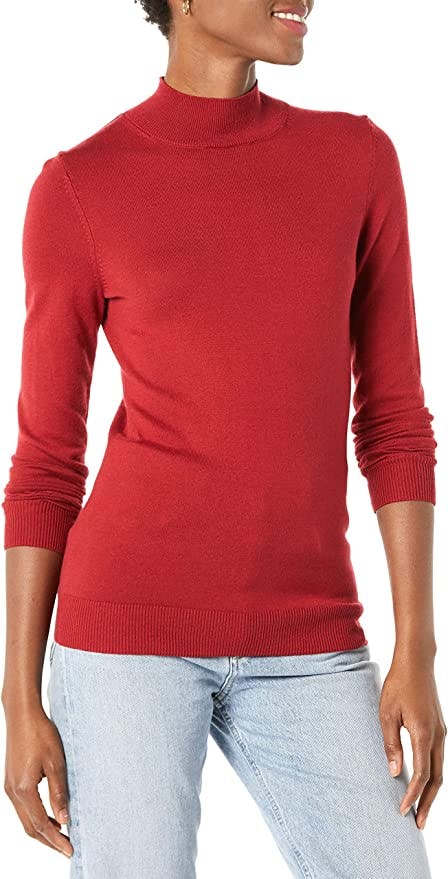 Amazon Essentials Women&rsquo;s Lightweight Mockneck Sweater