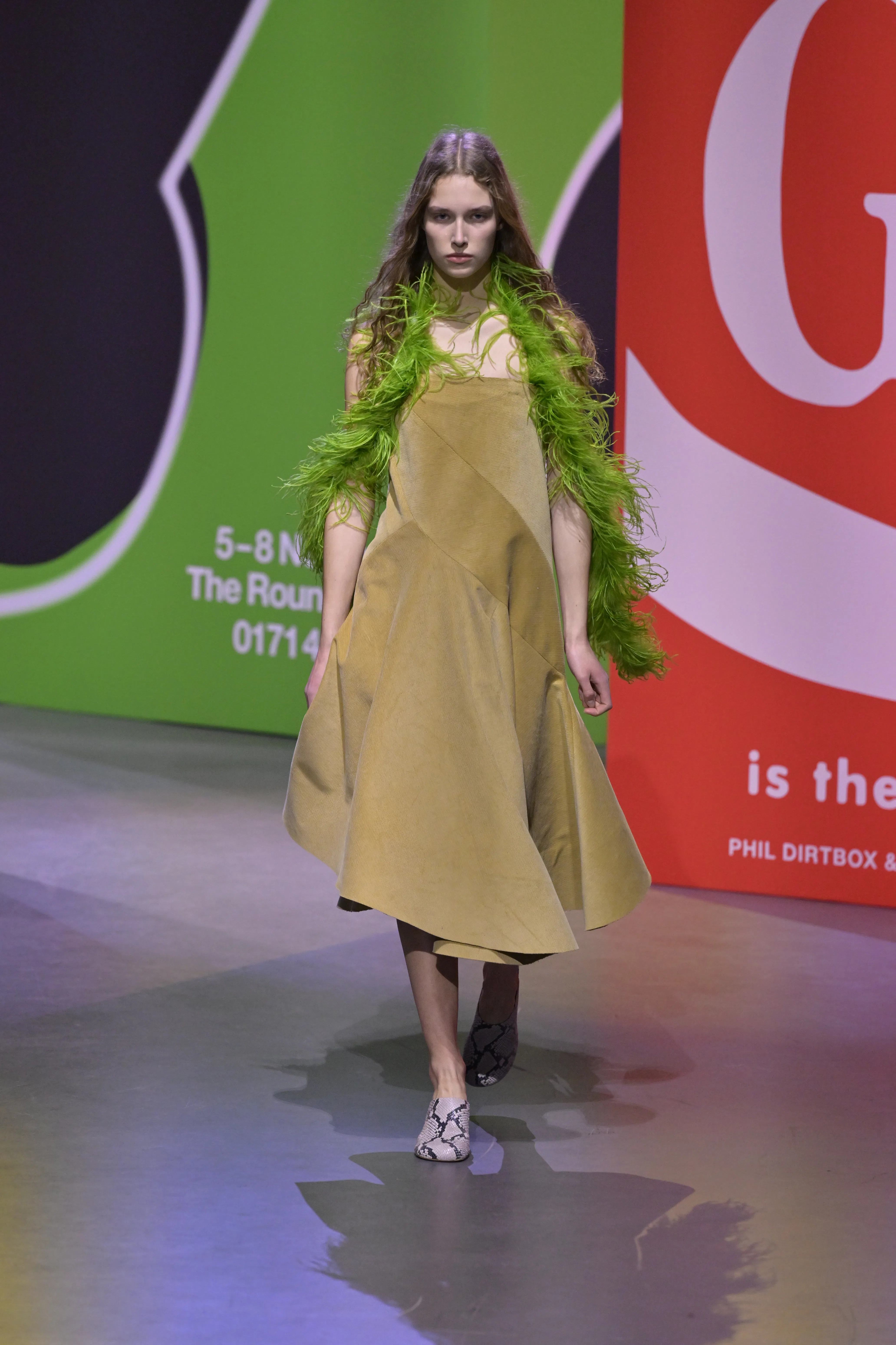 jw anderson green dress Evelyn - Kate Middleton Dress with Buttons main image 0