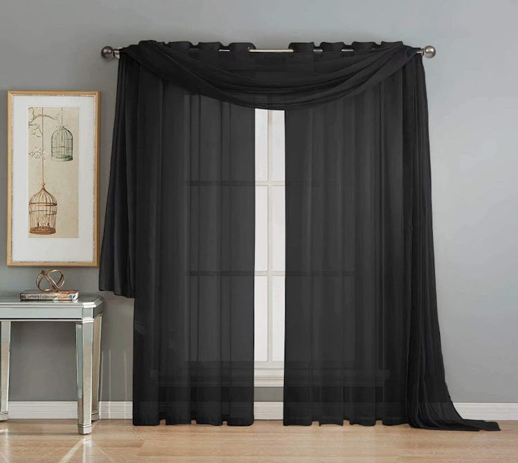 DONREN Sheer Curtain Scarf