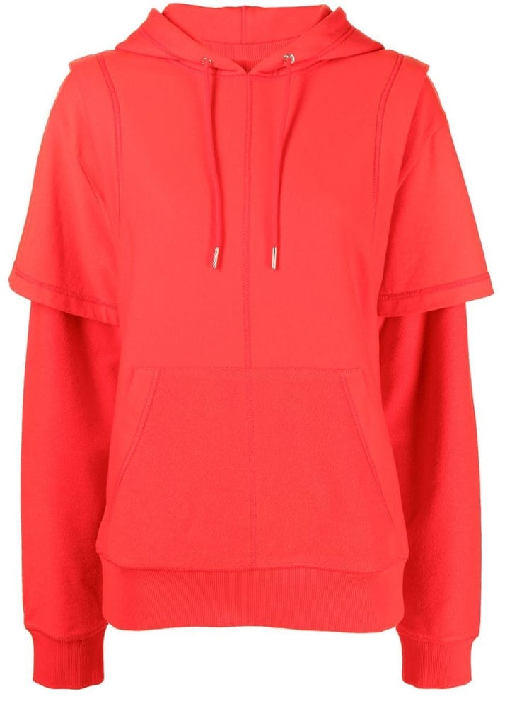 Layered Drawstring Hoodie