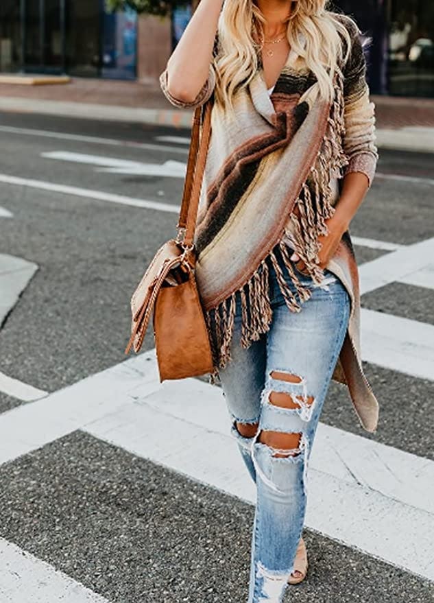 GOLDSTITCH Open Front Tassel Cardigan