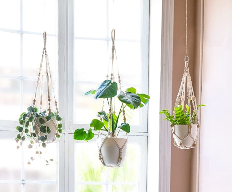 Mkono Macrame Plant Hangers (3-Piece Set)