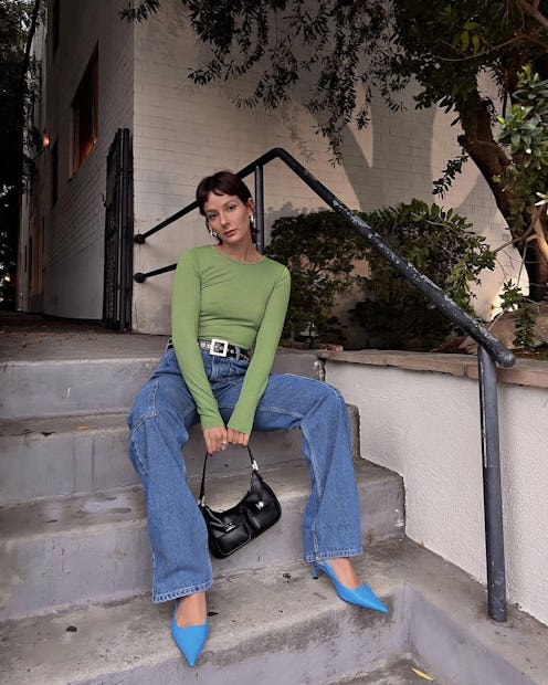 alyssa in cargo pants