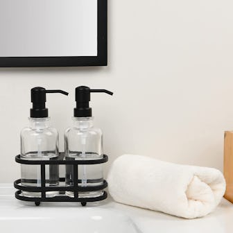 Indecor Glass Dispenser set with Caddy (3 Pieces)