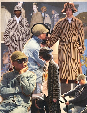 A collage of Nigo and his Kenzo creations