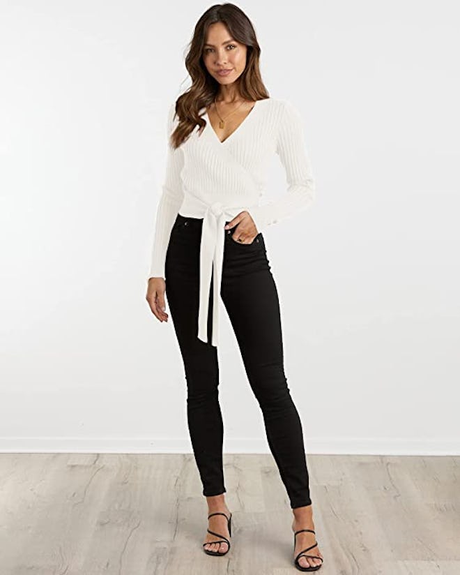 BTFBM Cropped Wrap Sweater