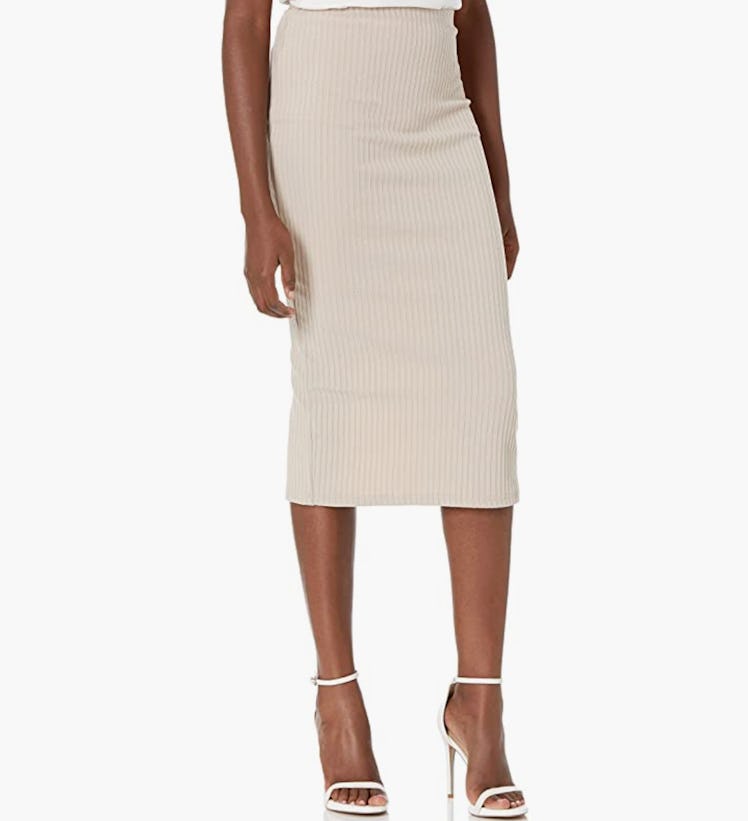 SheIn Ribbed Knit Split Skirt