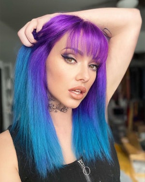 Try two-tone blue & purple gemini hair.