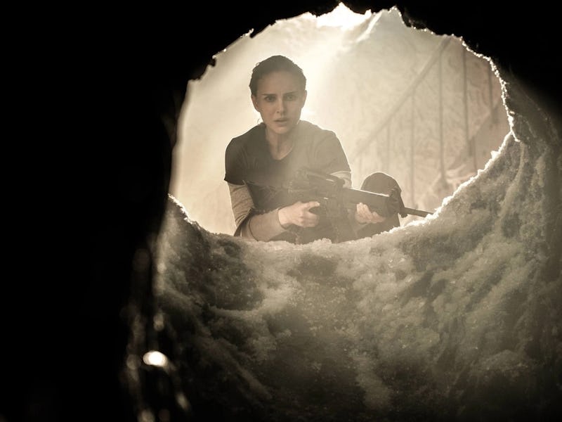 Natalie Portman looks into a tunnel in 2018's Annihilation