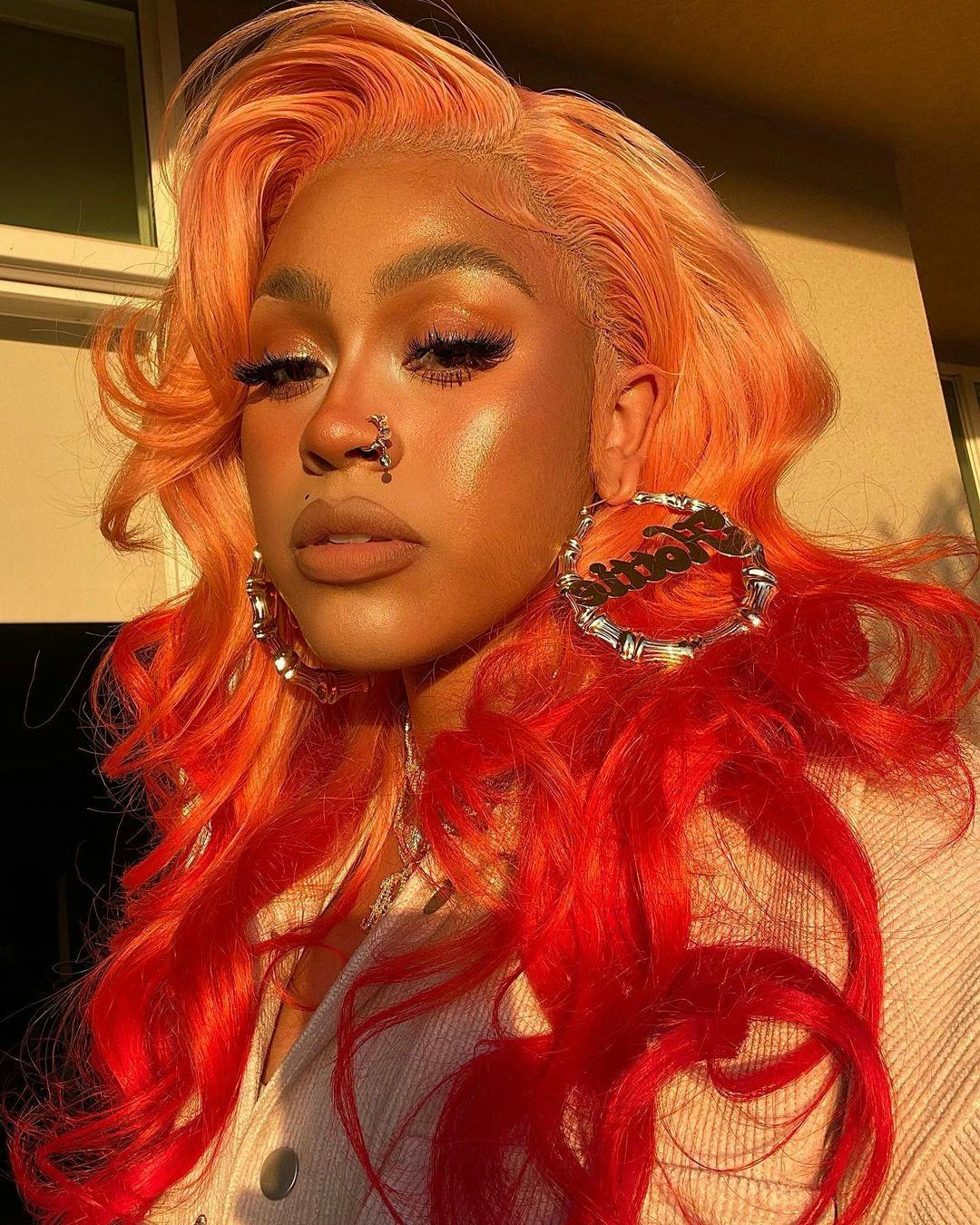 Try two-tone red &amp; orange gemini hair.