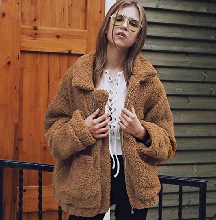 PRETTYGARDEN Oversized Shaggy Coat 