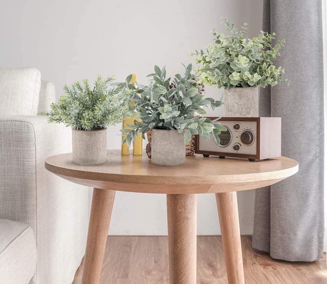 Der Rose Mini Potted Fake Plants (3-Pack)