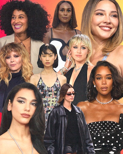 A collage of celebs with the new best hairstyles and haircolor