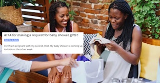 A mom turned to Reddit to see if she was in the wrong for asking baby shower guests to only bring di...