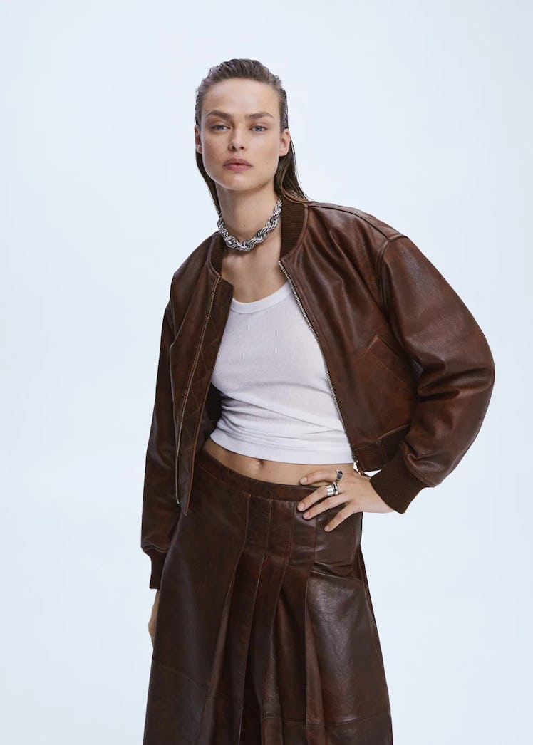 100% Leather Bomber