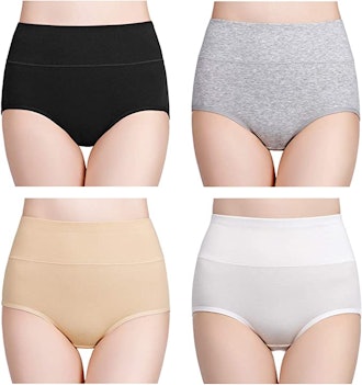 wirarpa High Waisted Cotton Full Briefs (4-Pack)