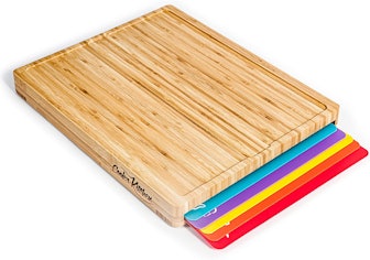 Cooler Kitchen Bamboo Wood Cutting Board Set 