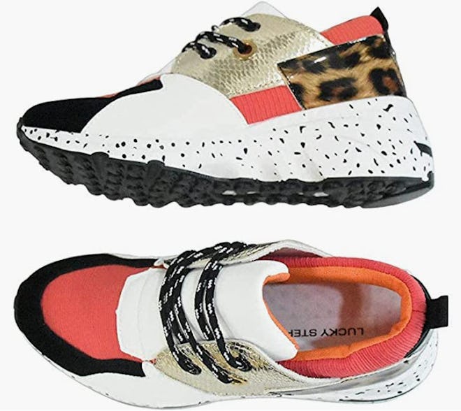 LUCKY-STEP Breathable Leopard Sneakers