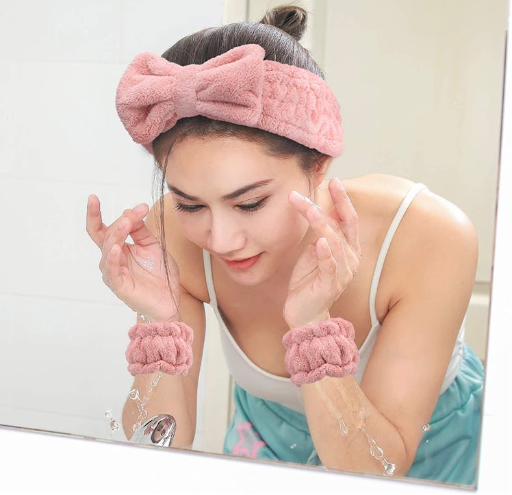 Chuangdi Spa Headband & Wristbands (4-Pack)