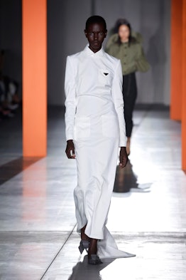 Prada Fall 2023 Milan Fashion Week Review: Formal Meets Uniform Dressing