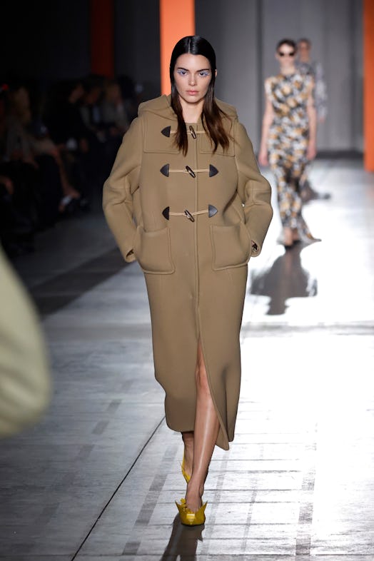 A model walks the runway at the Prada fashion show during the Milan Fashion Week Womenswear Fall/Win...