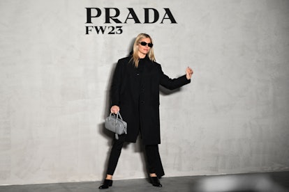 Sienna Miller arrives to attend the presentation of Prada's Fall-Winter 2023-2024 Women's collection