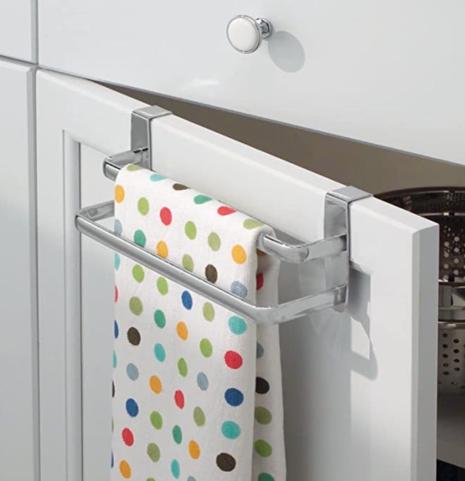 mDesign Over Cabinet Kitchen Towel Rack