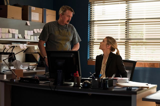 Seehorn with Vince Gilligan on the set of Better Call Saul.